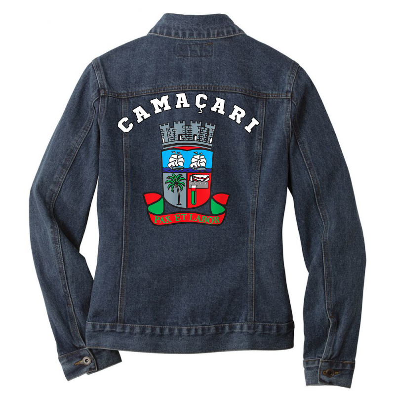 Camaçari Coat Of Arms Flag National Pride Gift Souvenir T Shirt Ladies Denim Jacket by enaqr0esch | Artistshot