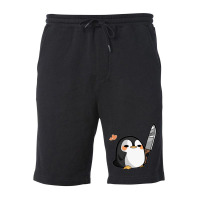 Cute Animals With Knife Fleece Short | Artistshot