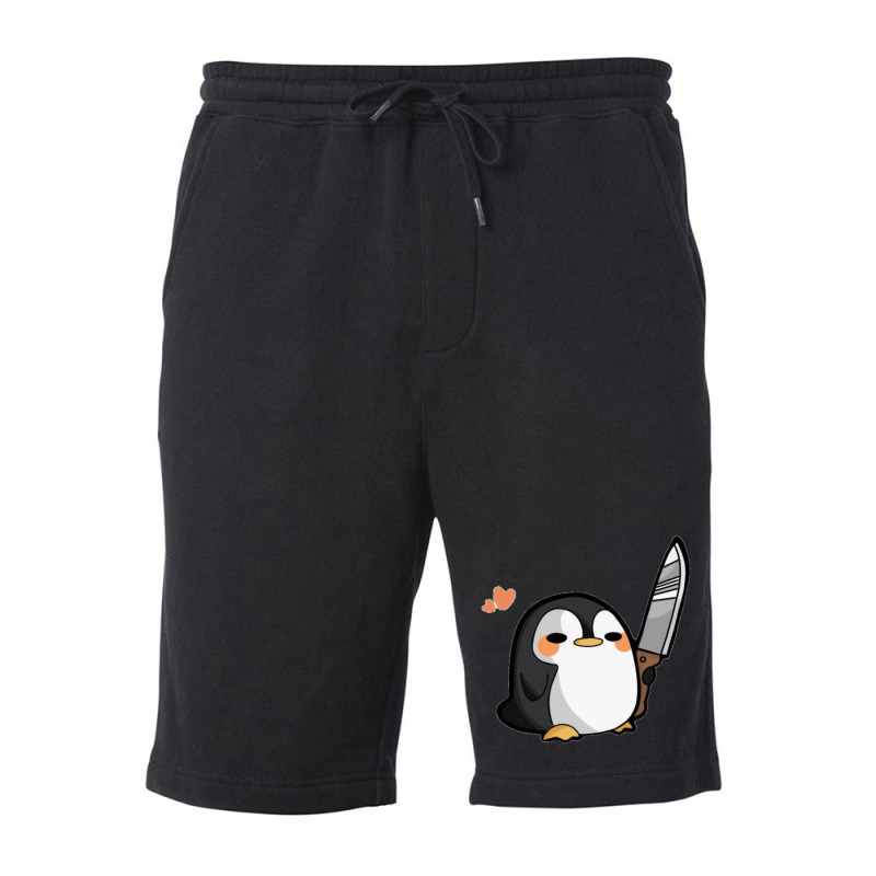 Cute Animals With Knife Fleece Short | Artistshot