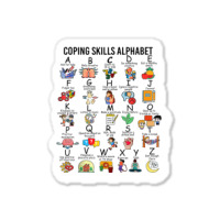 Coping Skills Alphabet School Counselor Mental Health Sticker | Artistshot