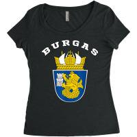 Burgas Coat Of Arms Flag National Pride Gift Souvenir T Shirt Women's Triblend Scoop T-shirt | Artistshot