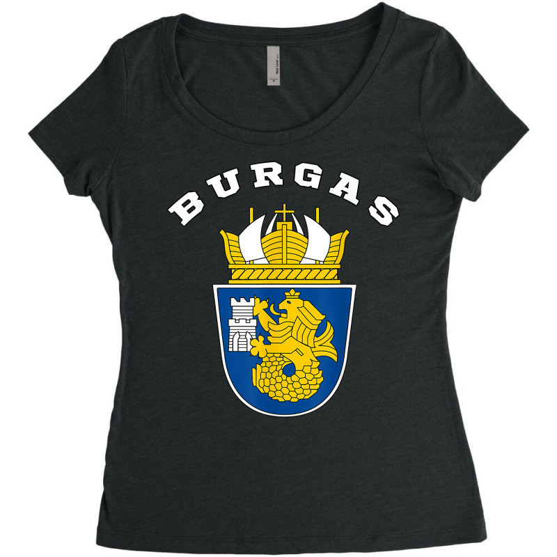 Burgas Coat Of Arms Flag National Pride Gift Souvenir T Shirt Women's Triblend Scoop T-shirt by rowenapas5d | Artistshot