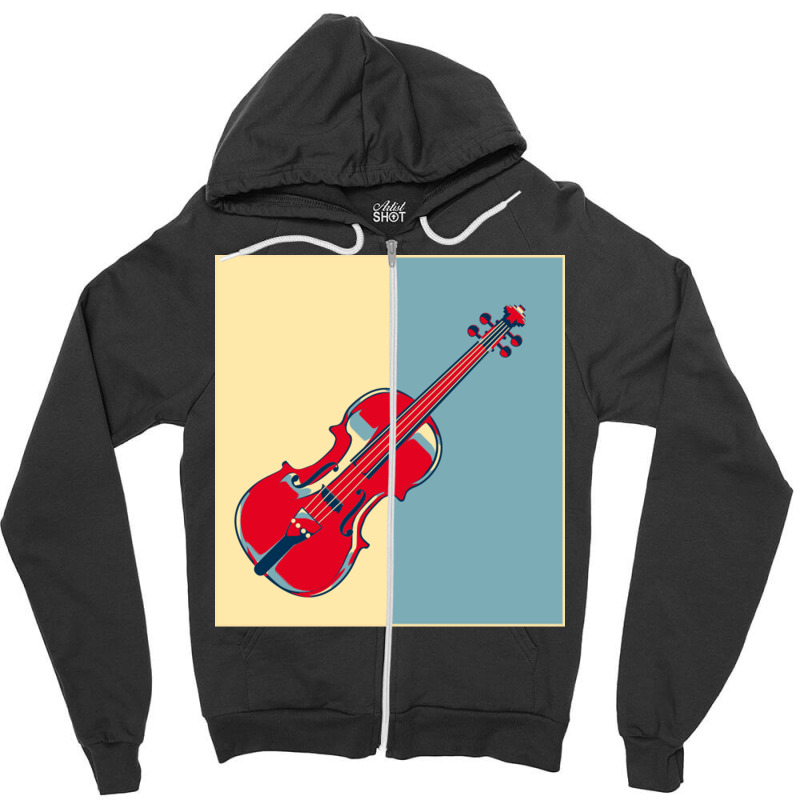 Violin Musical Instruments Zipper Hoodie by EdieTiffany | Artistshot