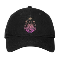 Meditating Astronaut Planets Colorful Lotus Women Meditation Adjustable Cap | Artistshot