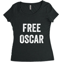 Free Oscar, Support Oscar's Release From Prison, Locked Up Women's Triblend Scoop T-shirt | Artistshot