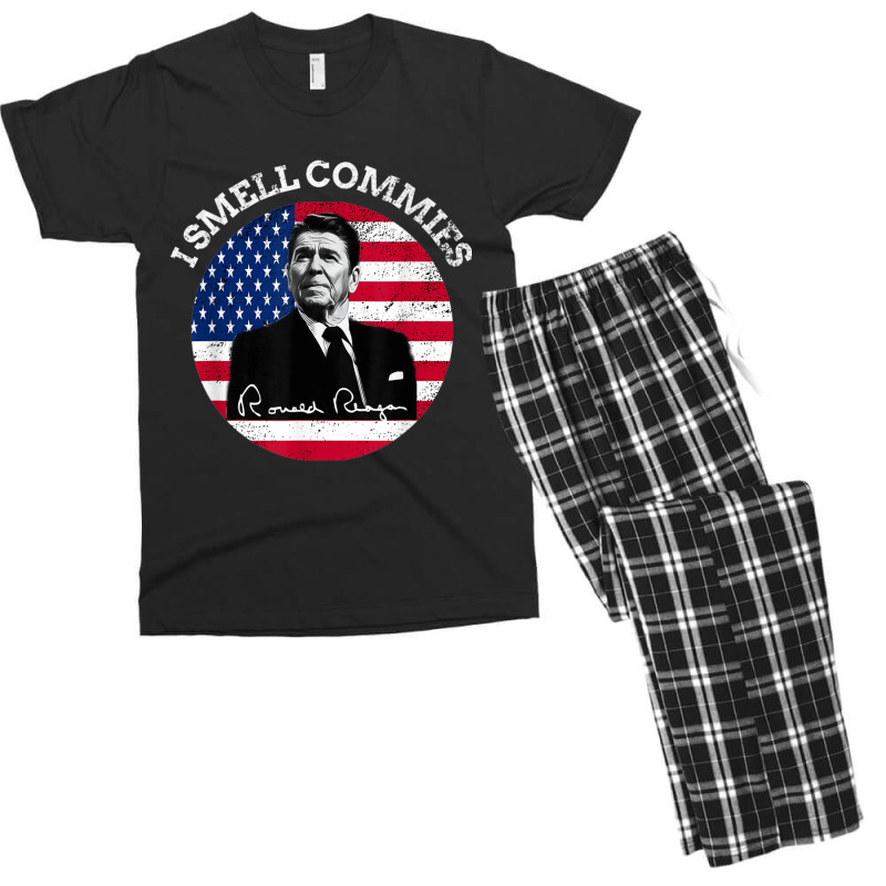 I Smell Commies Republican Conservative Ronald Regan Biden Men's T-shirt Pajama Set | Artistshot