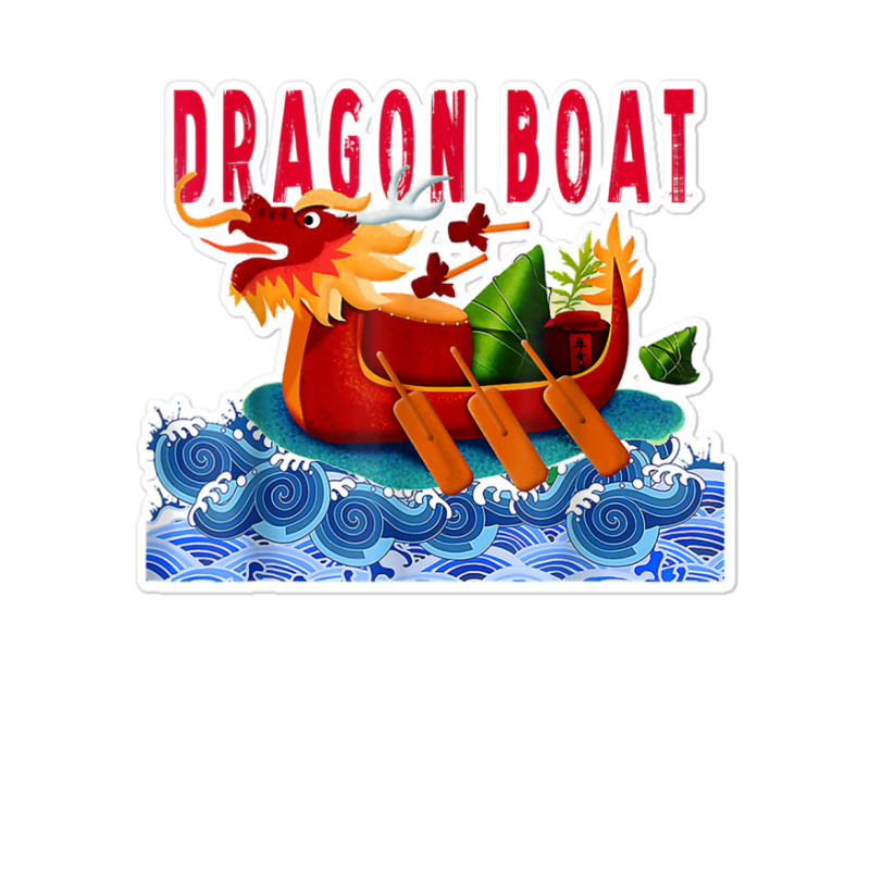 Dragon Boat Vintage Chinese Boating Festival Gift T Shirt Sticker | Artistshot