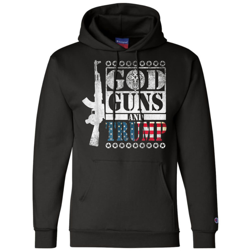 God Guns And Trump 2nd Amendment  Trump 45 Champion Hoodie | Artistshot