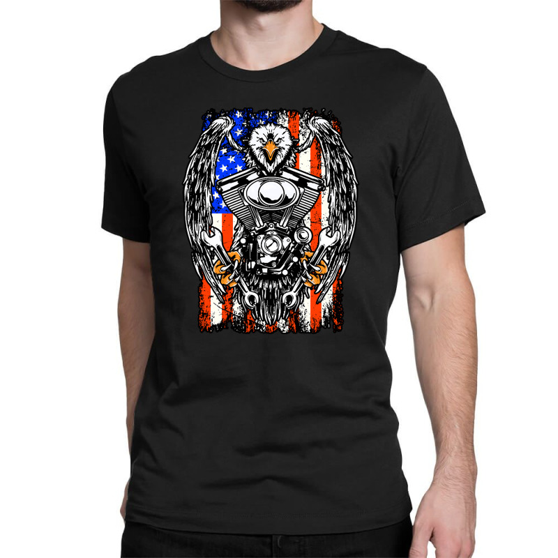 American Biker Classic T-shirt by Evelyn D Adkins | Artistshot