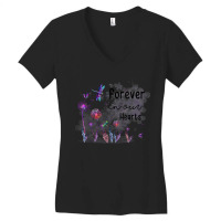 Forever In Our Hearts Dandelion Dragonfly Memorial Women Men Women's V-neck T-shirt | Artistshot