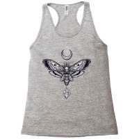 Crystal Moon And Death Mothmystic Pagan Skeleton Racerback Tank | Artistshot