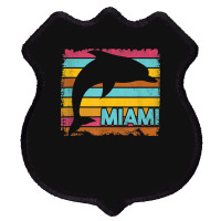 Miami Resident Vintage Dolphin Silhouette Souvenir Gift Shield Patch | Artistshot