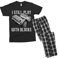 I Still Play With Blocks Racing Maintenance Man Men's T-shirt Pajama Set | Artistshot