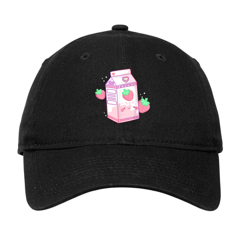 Strawberry Milk Shake Kawaii Anime Adjustable Cap by LilyWillis | Artistshot