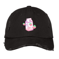 Strawberry Milk Shake Kawaii Anime Vintage Cap | Artistshot