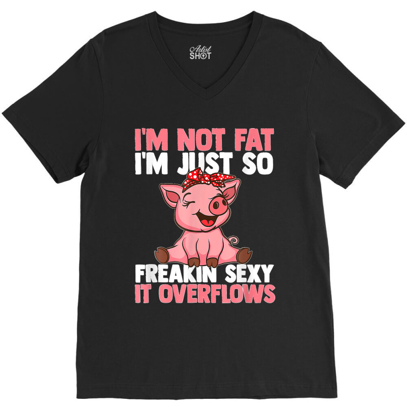 Cute Pig Gifts For Hog Piglet Bandana Lover Women Girls Kids V-neck Tee | Artistshot