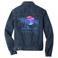 Panama City Beach Florida Vacation Trip Retro Vintage Sunset Pullover  Men Denim Jacket | Artistshot