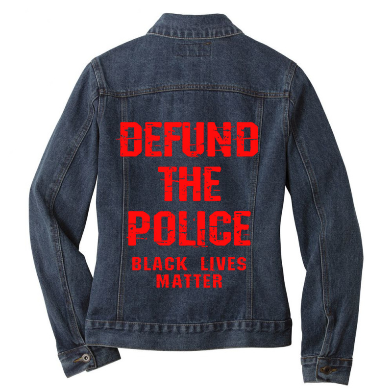 The Real Pandemic End Police Brutality Ladies Denim Jacket | Artistshot