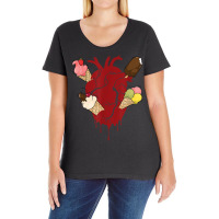 Ice Cream With Heart For Girls Teens Women Ice Cream Cone T Shirt Ladies Curvy T-shirt | Artistshot