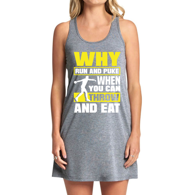 Discus Throwing Discus Thrower Track And Field Why Run Funny Tank Dress by TresaHollen | Artistshot