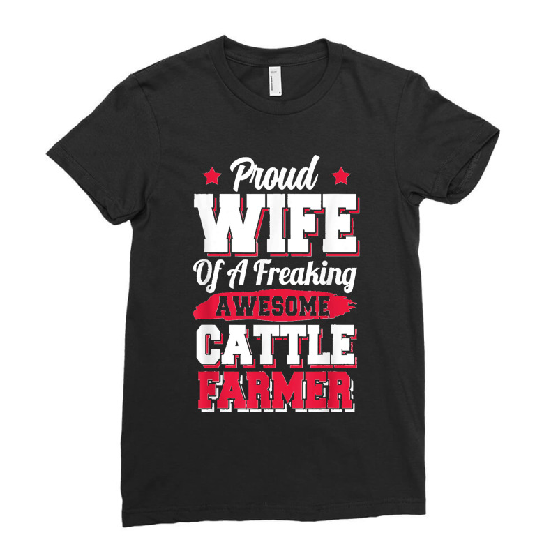 Cow Farming Farm Agriculture Cattle Farmer Wife Ladies Fitted T-shirt | Artistshot