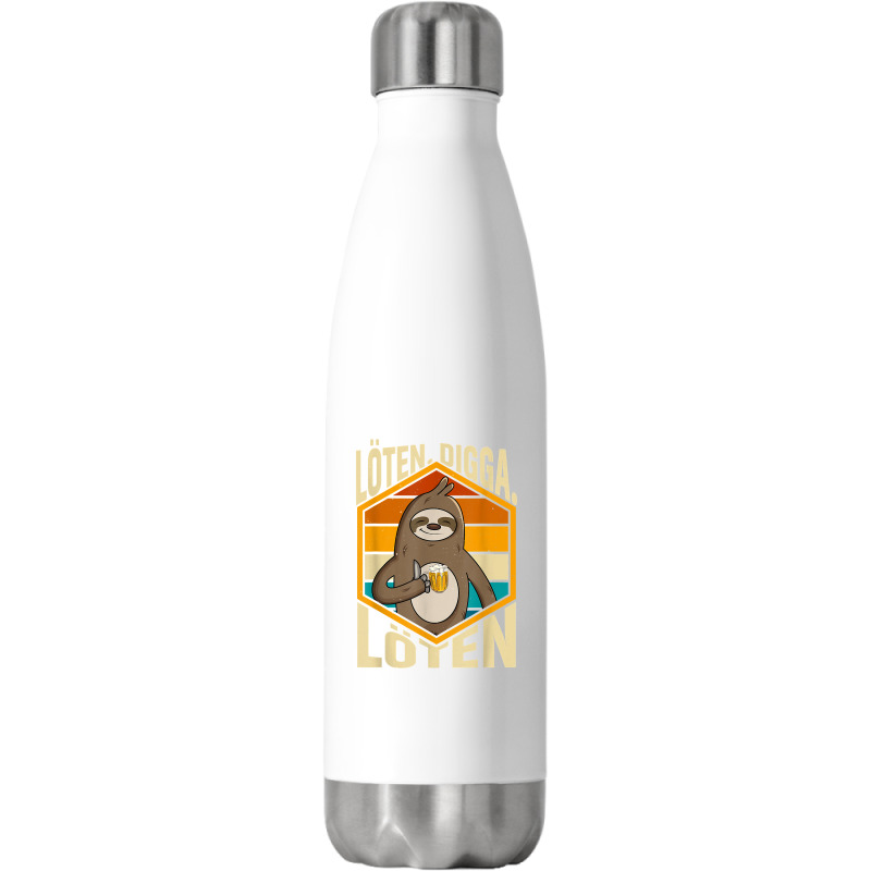 Funny Funny Sloth Beer Soldering. Digga. Soldering T Shirt Stainless Steel Water Bottle | Artistshot