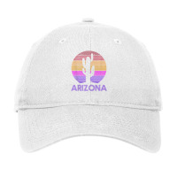 Arizona Vintage Retro Cactus Souvenir Adjustable Cap | Artistshot