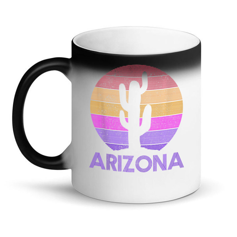 Arizona Vintage Retro Cactus Souvenir Magic Mug | Artistshot