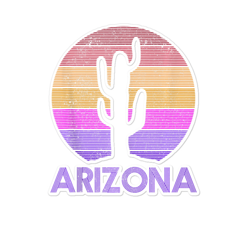 Arizona Vintage Retro Cactus Souvenir Sticker | Artistshot