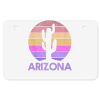 Arizona Vintage Retro Cactus Souvenir Atv License Plate | Artistshot