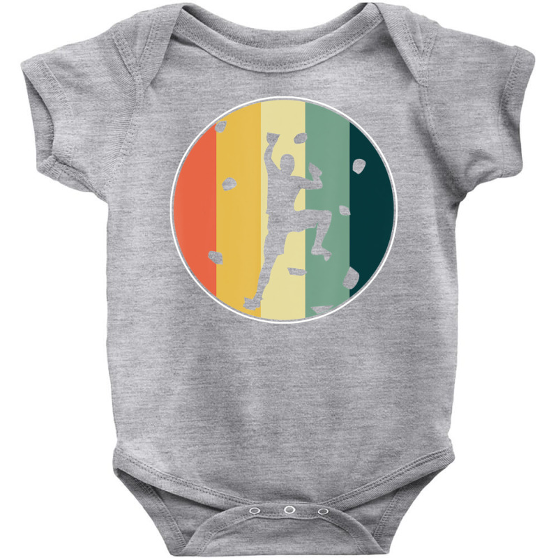 Awesome Retro Wall Climber Rock Mountain Climbing Bouldering Baby Bodysuit | Artistshot