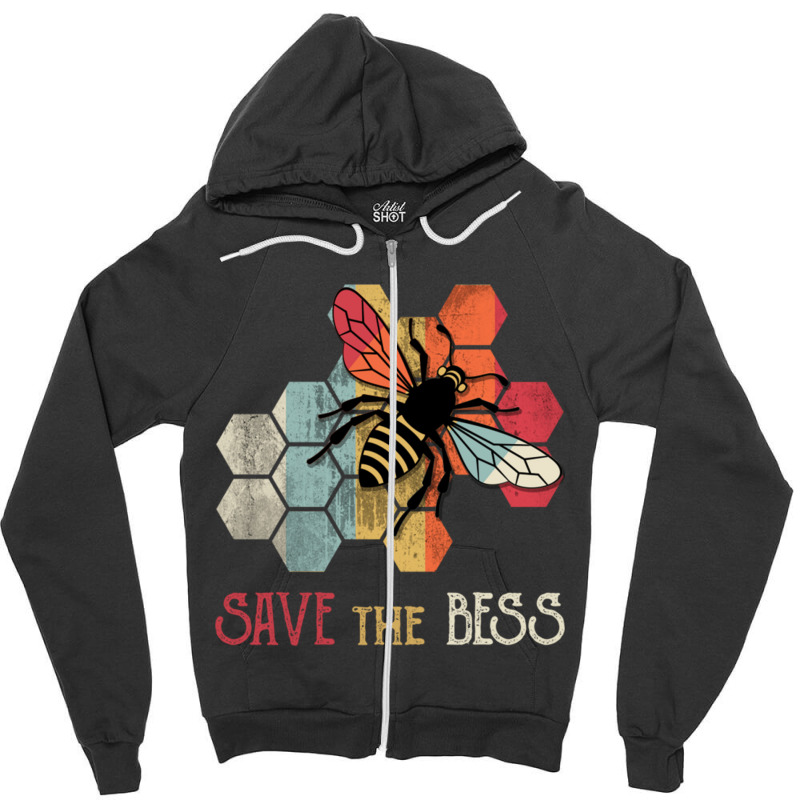 Save The Bees Zipper Hoodie | Artistshot