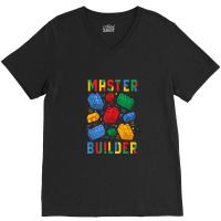 Brick Builder Funny Blocks Master Builder V-neck Tee | Artistshot