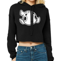 Minimal Puffer Fish Stylized Art For Bubblefish Fans Cropped Hoodie | Artistshot