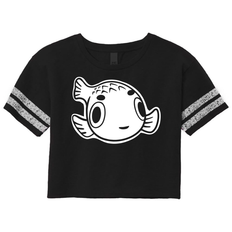 Minimal Puffer Fish Stylized Art For Bubblefish Fans Scorecard Crop Tee by CarmelaElaine | Artistshot