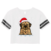 Womens Anatolian Shepherd Dog Christmas Santa Hat Matching Family V Ne Scorecard Crop Tee | Artistshot