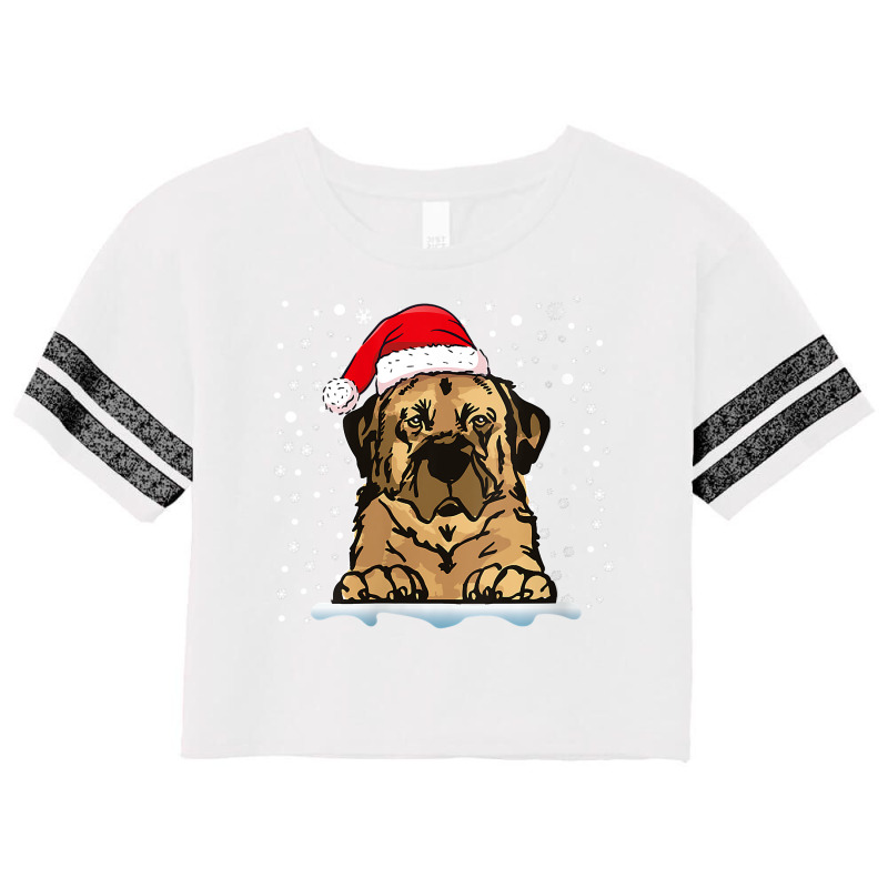 Womens Anatolian Shepherd Dog Christmas Santa Hat Matching Family V Ne Scorecard Crop Tee by castuvtruc | Artistshot