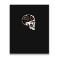 Analog Modular Synthesizer Skull For Synth Nerd Metal Print Vertical | Artistshot