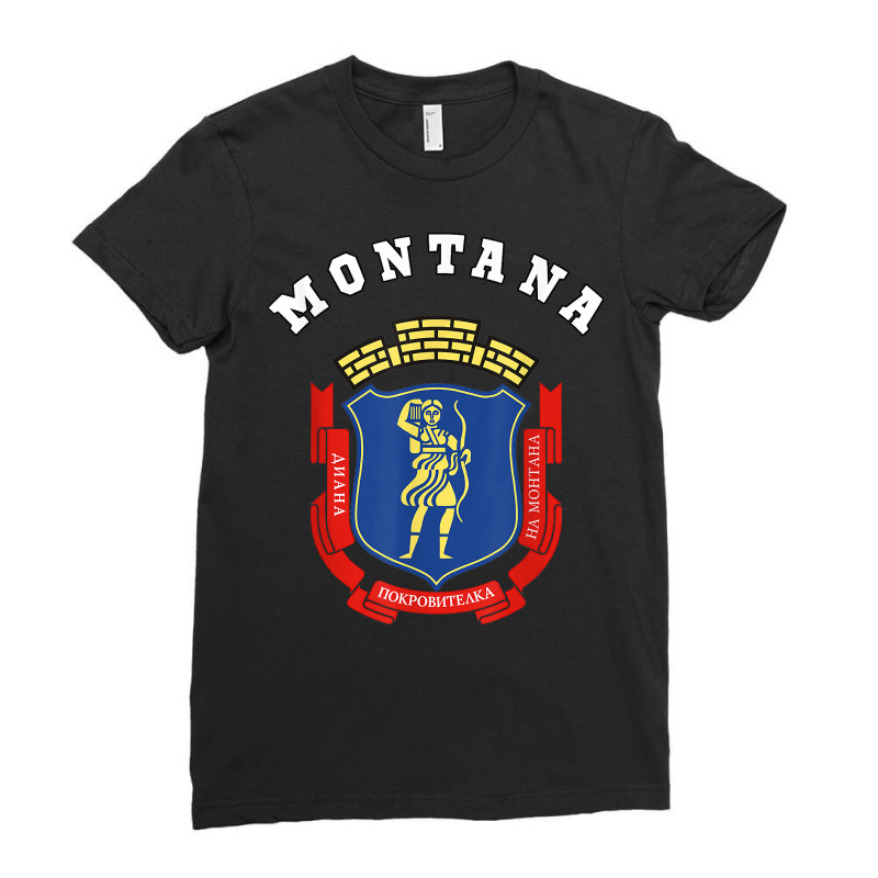 Montana Coat Of Arms Flag National Pride Gift Souvenir T Shirt Ladies Fitted T-Shirt by tzecluco | Artistshot