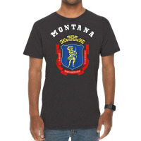 Montana Coat Of Arms Flag National Pride Gift Souvenir T Shirt Vintage T-shirt | Artistshot