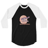 Alligator Space Invader 3/4 Sleeve Shirt | Artistshot