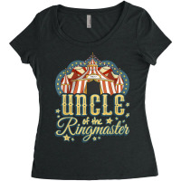 Mens Uncle Of The Ringmaster   Kids Circus Theme B Day Party T Shirt Women's Triblend Scoop T-shirt | Artistshot