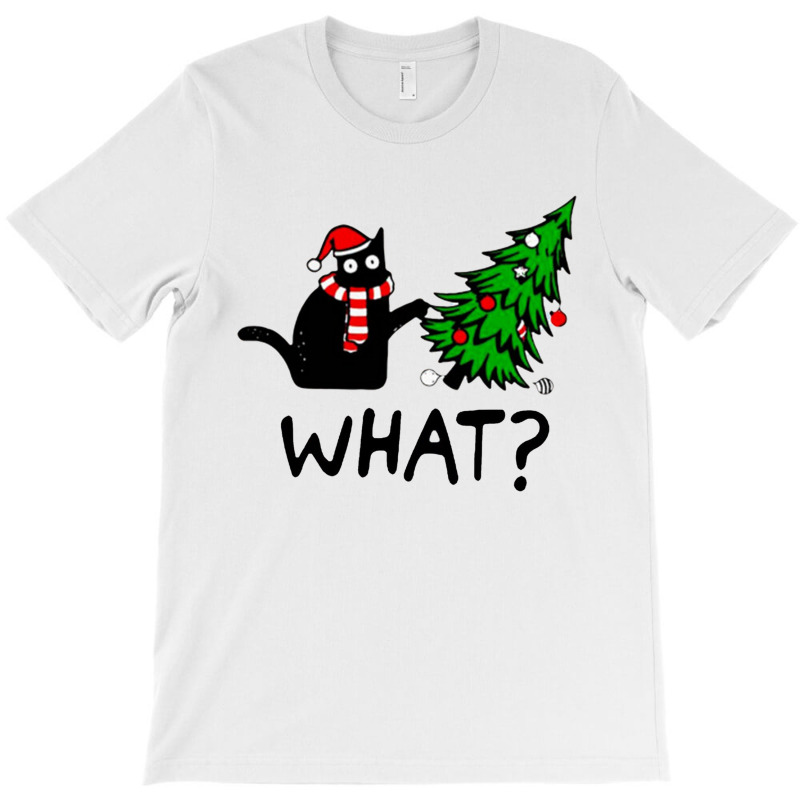 Black Cat What Christmas T-Shirt by Evelyn D Adkins | Artistshot