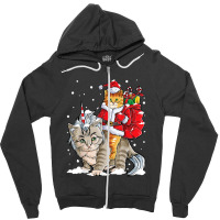 Black Cat Kitty Christmas Cat Christmas Gifts Santa Caticorn Unicorn Zipper Hoodie | Artistshot