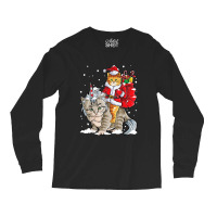 Black Cat Kitty Christmas Cat Christmas Gifts Santa Caticorn Unicorn Long Sleeve Shirts | Artistshot