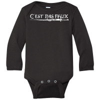 C'est Pas Faux Long Sleeve Baby Bodysuit | Artistshot