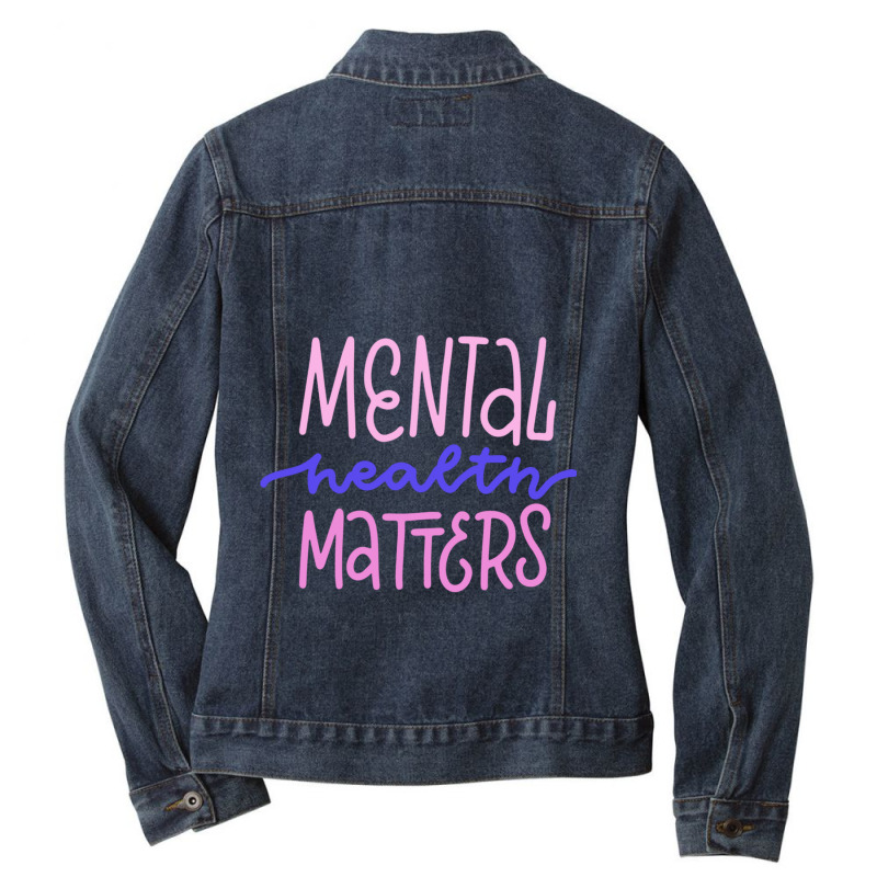 Mental Health First Aid Fitted Scoop Ladies Denim Jacket by KAYLAILSON | Artistshot