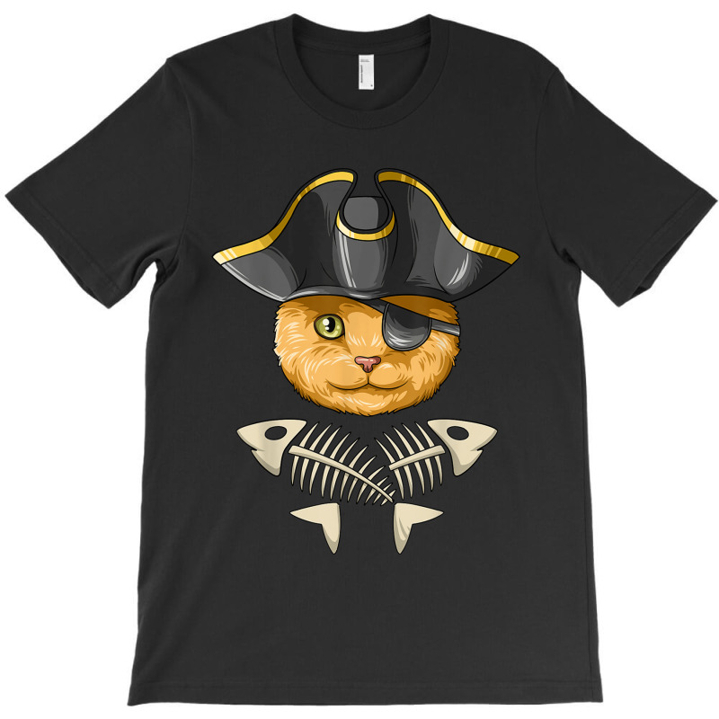 Pirate Cat Buccaneer Cat Crossbones Eye Patch Captain Cat T-shirt | Artistshot