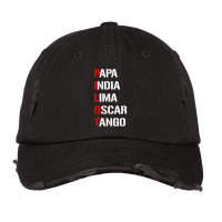 Papa India Lima Oscar Tango Phonetic Alphabet Pilot Vintage Cap | Artistshot