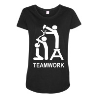 Team Work Funny Maternity Scoop Neck T-shirt | Artistshot